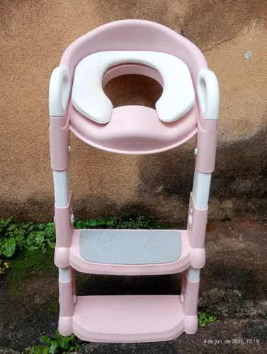 ASSENTO PARA VASO INFANTIL MENINA COM ESCADA + PENICO