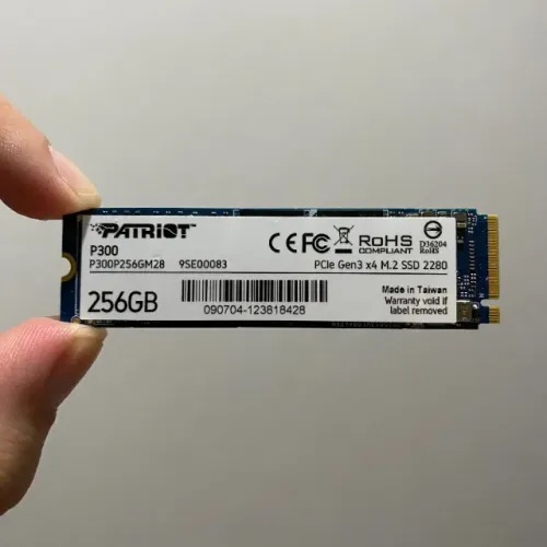 SSD NVMe 256GB Patriot P300 M.2 2280 com Leitura de até 1700Mb/s e Gravação de até 1100Mb/