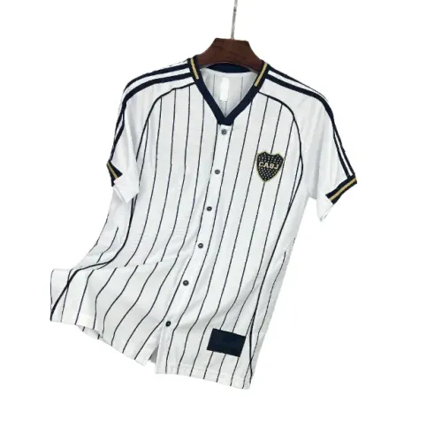 Camisa Masculina Boca Juniors 2025/26 US Pack Baseball - Modelo Torcedor Cor: Branca Tama