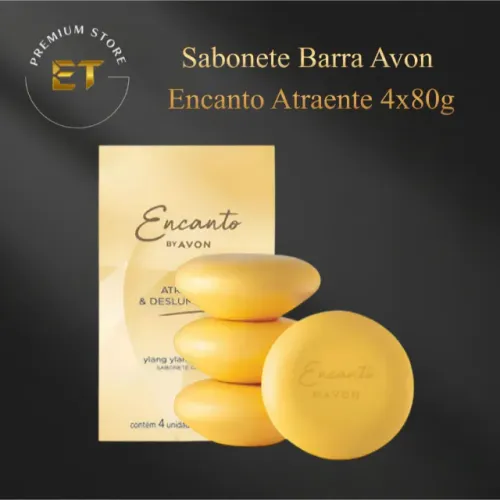 Sabonete Barra Avon Encanto Atraente 4x80g