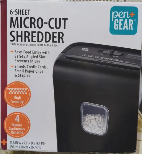 Fragmentadora de Papel Pen+ Gear Micro Cut