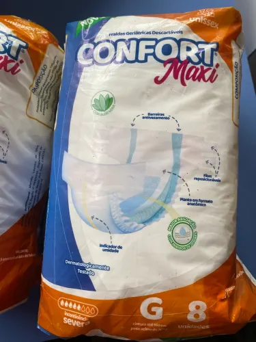 Fralda geriátrica confort Max G com 8 unidades