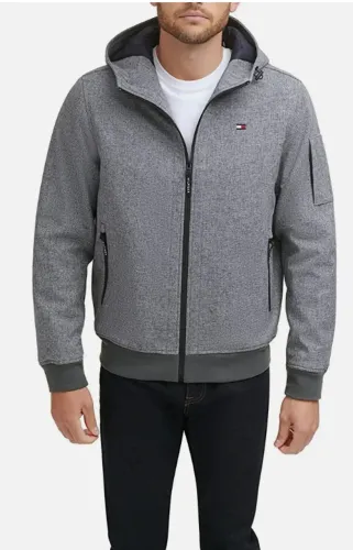 Jaqueta Masculina Tommy Hilfiger GGG C/ Capuz Resistente Água e Vento NOVA E ORIGINAL