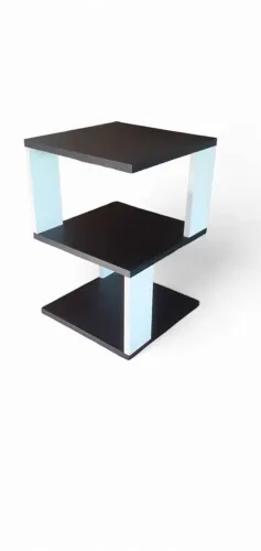 Mesinha em MDF na cor preta e branca para sala e quarto