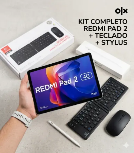 REDMI PAD 2 4G + CANETA TOUCH+ KIT TECLADO E MOUSE SEM FIO