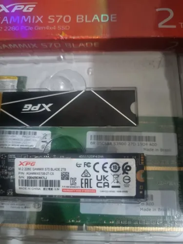 NVME XPG GAMMIX S70 BLADE 2TB (NOVO SEM USO) 