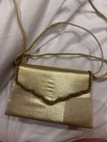 Mini bolsa festa dourada