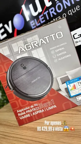 Aspirador de pó robô prático 3 em 1 - varre, aspira e limpa - produto novo com Garantia!