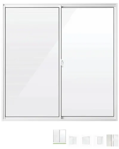 2 JENELAS ALUMÍNIO BRANCO 80X80