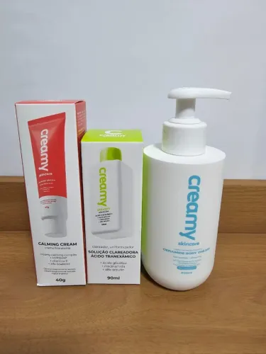 Kit CREAMY - Hidratante Calming Cream + Ácido Tranexâmico + Ceramide Body Cream