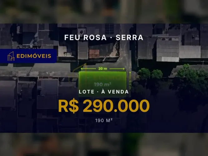 Lote de esquina em Feu Rosa: espaço ideal para construir sua nova residência