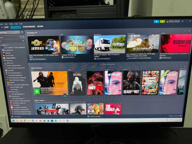 Pc gamer com setup forte