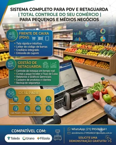 O seu comércio merece a agilidade de um grande supermercado! ?