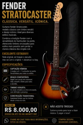 Guitarra Fender Stratocaster American Special HSS