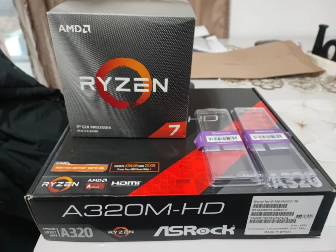 Kit AMD AM4 - Ryzen 7 3700X + ASRock A320M-HD + 32GB DDR4