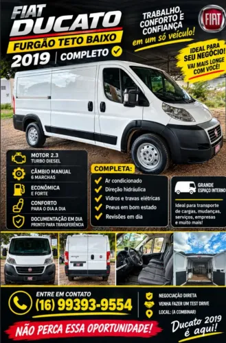 Fiat Ducato Cargo Medio 2.3 16V Diesel 2019