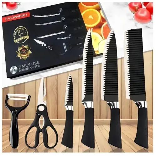 Kit 6 Peças de Facas Aço Carbono, Campo Grande, aceito cartão