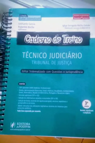 Caderno De Treino - Técnico Judiciário - Tribunal De Justiça (2025)