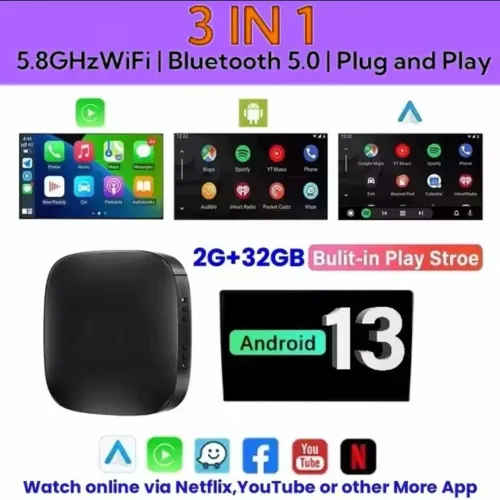 Aí Box streaming Box carplay Android auto desbloqueado