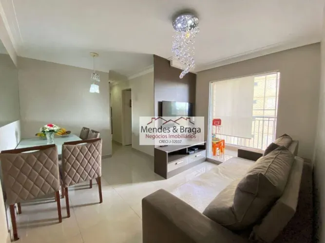 Apartamento com 2 dormitórios para alugar, 54 m² por R$ 2.346,50/mês - Vila Endres - Guaru