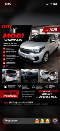Fiat Mobi Like 1.0 Fire Flex 5P. 2020