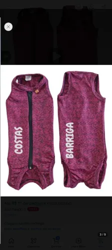 Roupa Pós Cirúrgica Protetora Pet Macho Fêmea | Tam 3 A 8