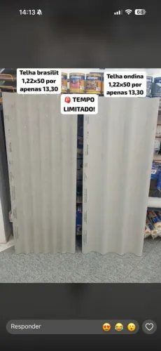 Promoção de Telhas Brasilit e Ondina