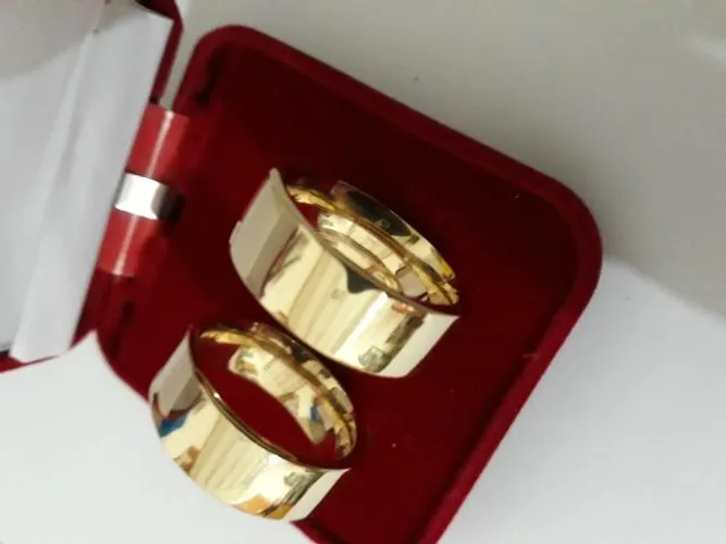 Aliança moeda Antiga noivado ou casamento 