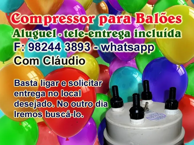 Aluguel de infladores de balões