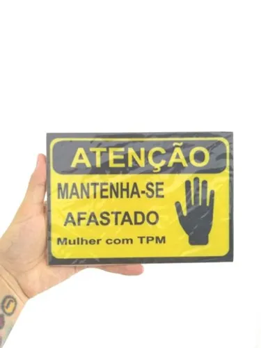 Quadro / Placa Meme Mulher com TPM - Humor Piadas Zoeira Engraçado Mdf - NerdDog Store