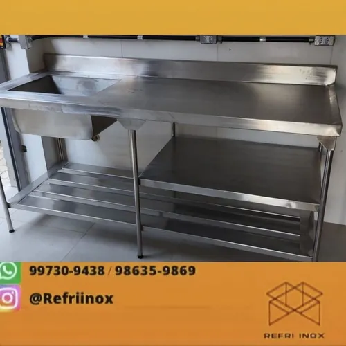 Mesa de inox coifa de inox Exaustor 