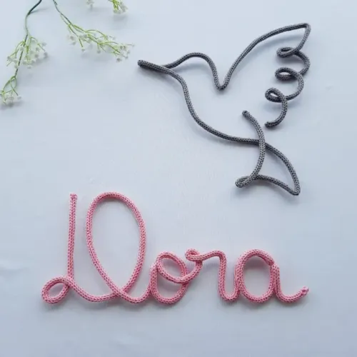 Porta Maternidade em crochê - personalizado tricotin com ate 5 letras sem desenho