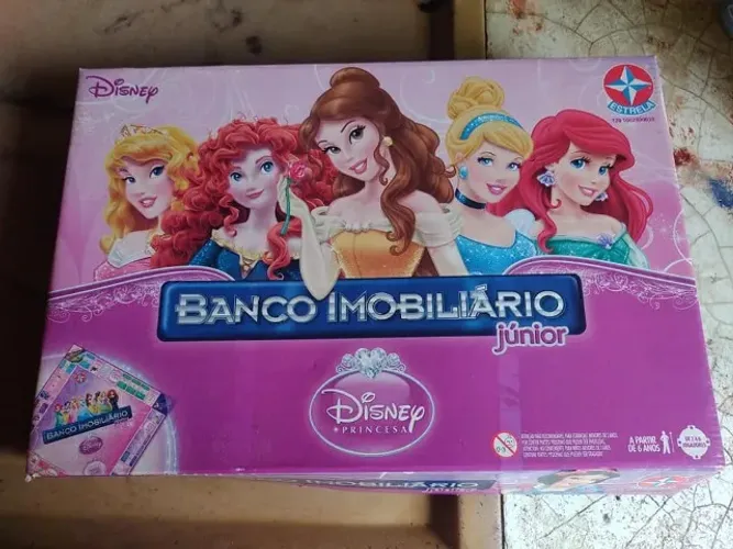 Banco Imobiliário Júnior Disney Princesas Estrela