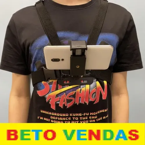 Cinta Com Suporte Celular No Peito