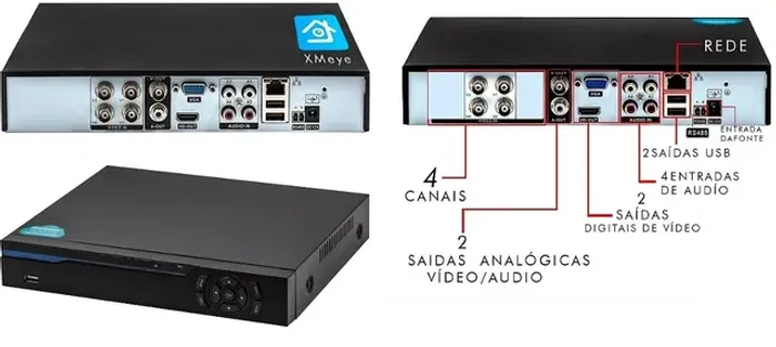 NVR-DVR Híbrido IP E Analógico ate 16 Canais IP E 4 Analógico FullHD