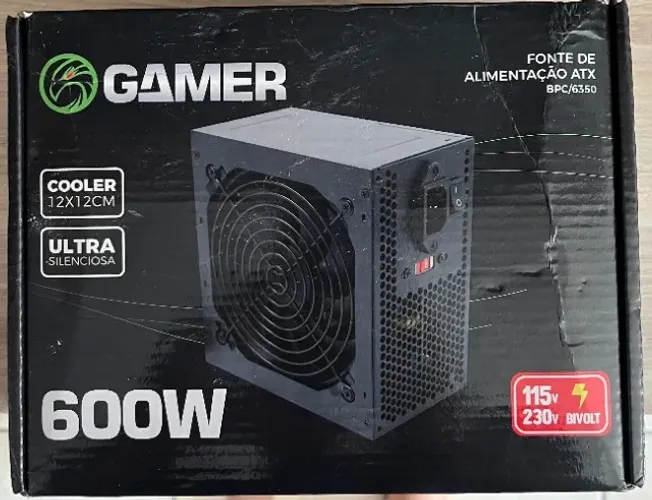 Fonte ATX 600w Gamer Mod. BPC/6350 Bivolt