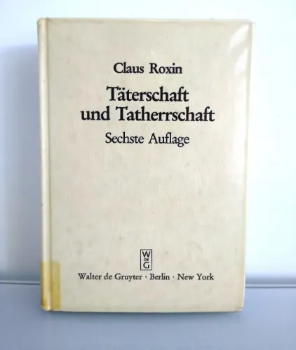 Livro: Claus Roxin. Täterschaft und Tatherrschaft