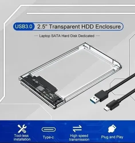 Case Hd Externo Ssd Notebook 2.5 Usb 3.0 6gbps Ps4 Xbox One Pc - Somos loja