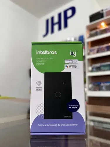 Interruptor Inteligente Intelbras Izy Preto Smart Touch 1 Tecla | Novo | Loja Curitiba 