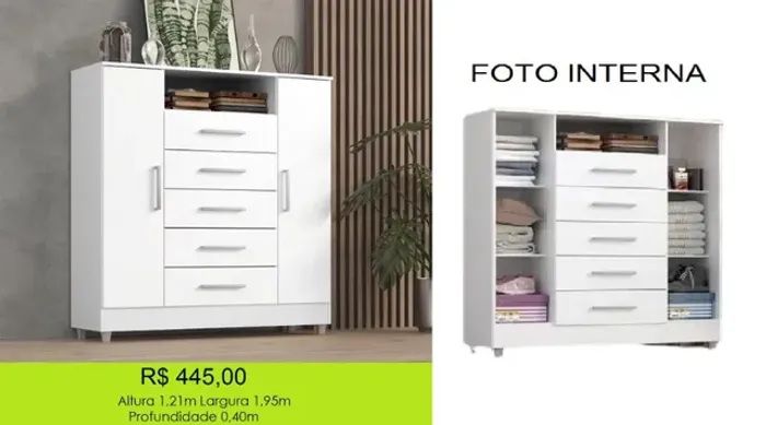 Cômoda com sapateira