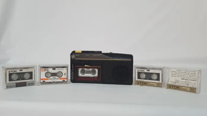 Gravador de fita cassete Microcassette General Eletric LEIA DESCRIÇÃO