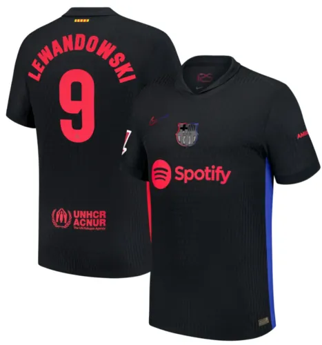 Camisa Barcelona II 24/25 Fora  com lewandovisk 9