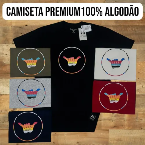 Kit 10 camisetas de marca em atacado - Camiseta Masculina Surf Premium Algodão fio 30.1 