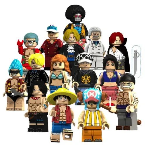 Minifiguras One Piece: Coleção de Personagens Icônicos para Fãs - Chaveiros e Bonecos