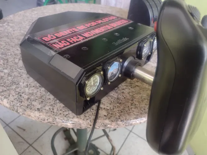 Controle yoke simulador de voo