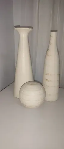 Conjunto de Vasos Decorativos em Cerâmica