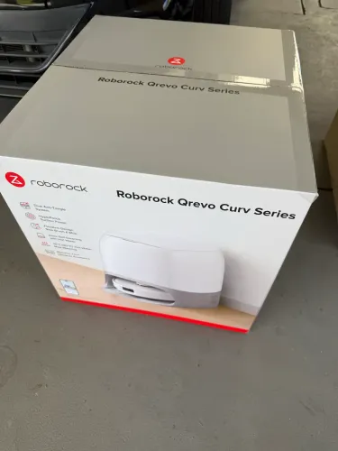 ROBÔ Aspirador De Pó Inteligente Roborock Qrevo Curv Curv S5X 18500 Pa 110v - Branco  