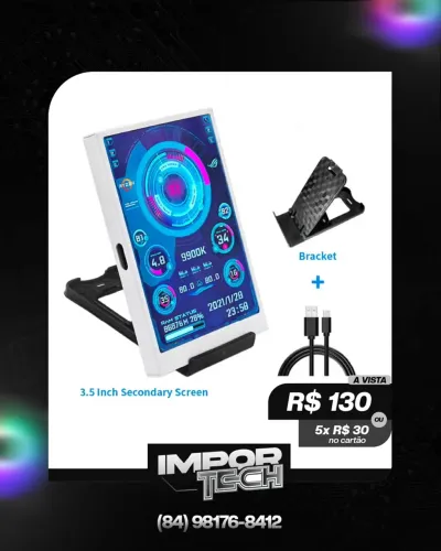 Tela Secundária IPS Tipo C De 3.5 Polegadas. @importech_084