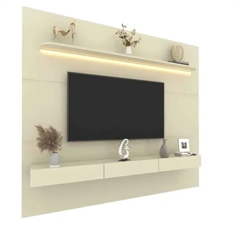 Painel Larg. 2.19m C/Led Off e Nicho 100% MDF para TV até 85" rf988