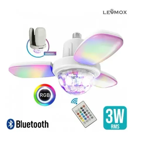 Lâmpada LED Colorida com Bluetooth e Caixa de Som - LEY-2156